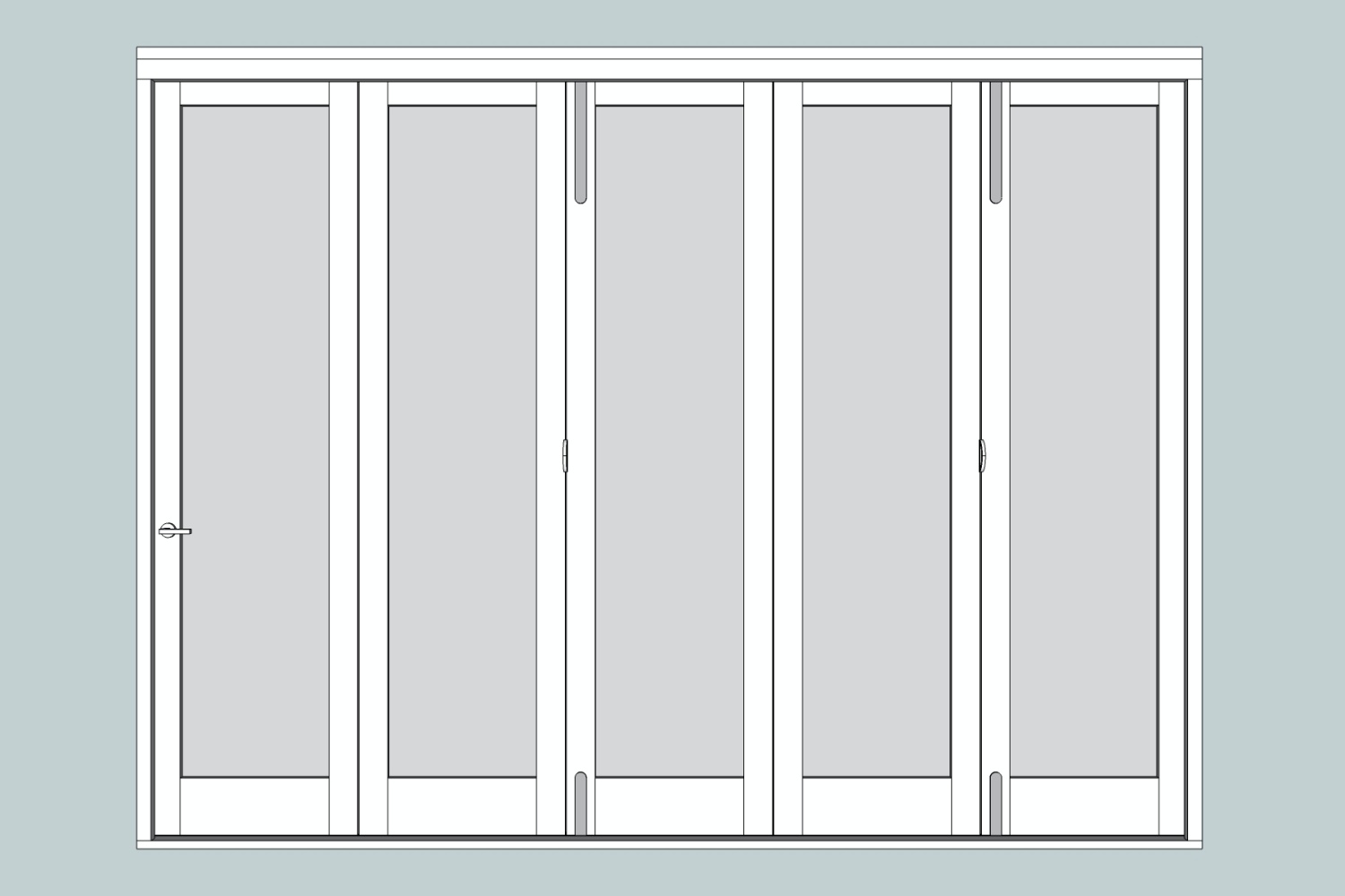 Bi-folding door set drawing, Enfield, EN4