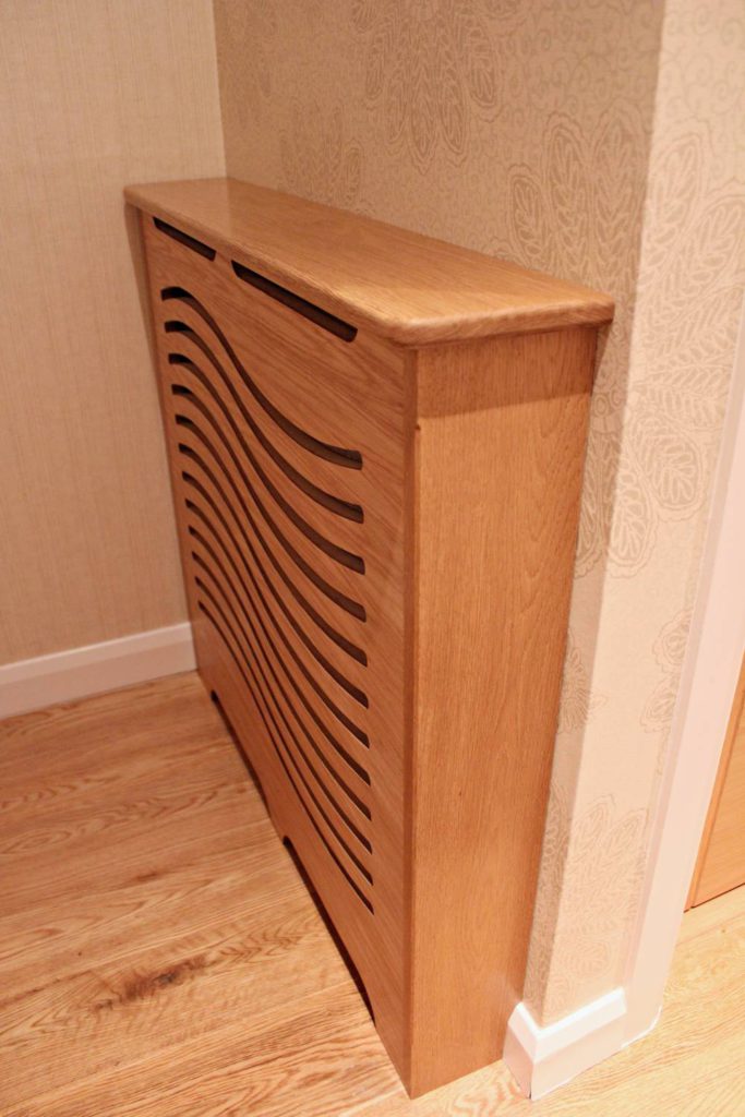Made to measure solid oak radiator cover