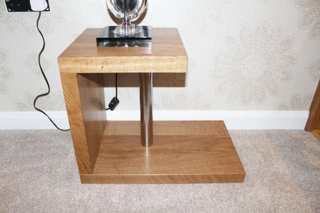 Small handcrafted oak table